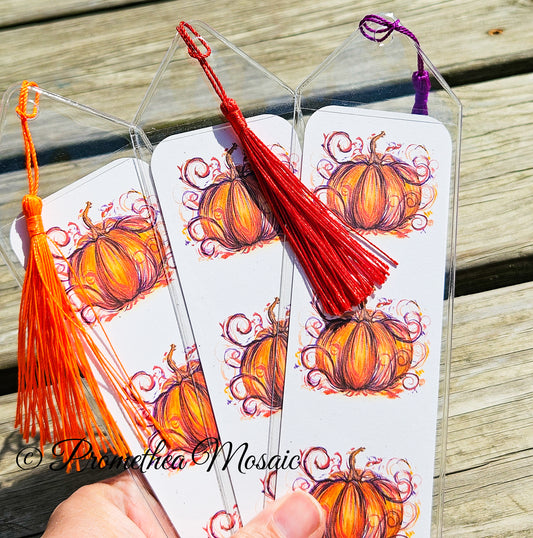 | Fancy Red Pumpkin Bookmark
