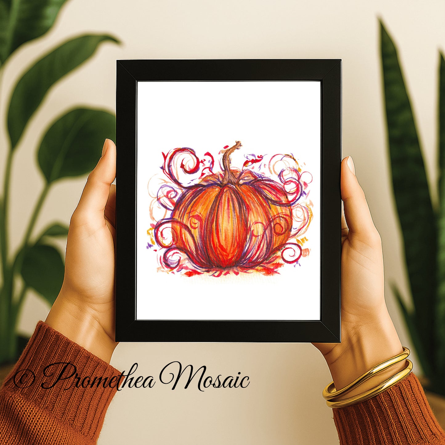 | Fancy Red Pumpkin Art Print