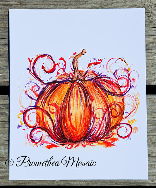 | Fancy Red Pumpkin Art Print