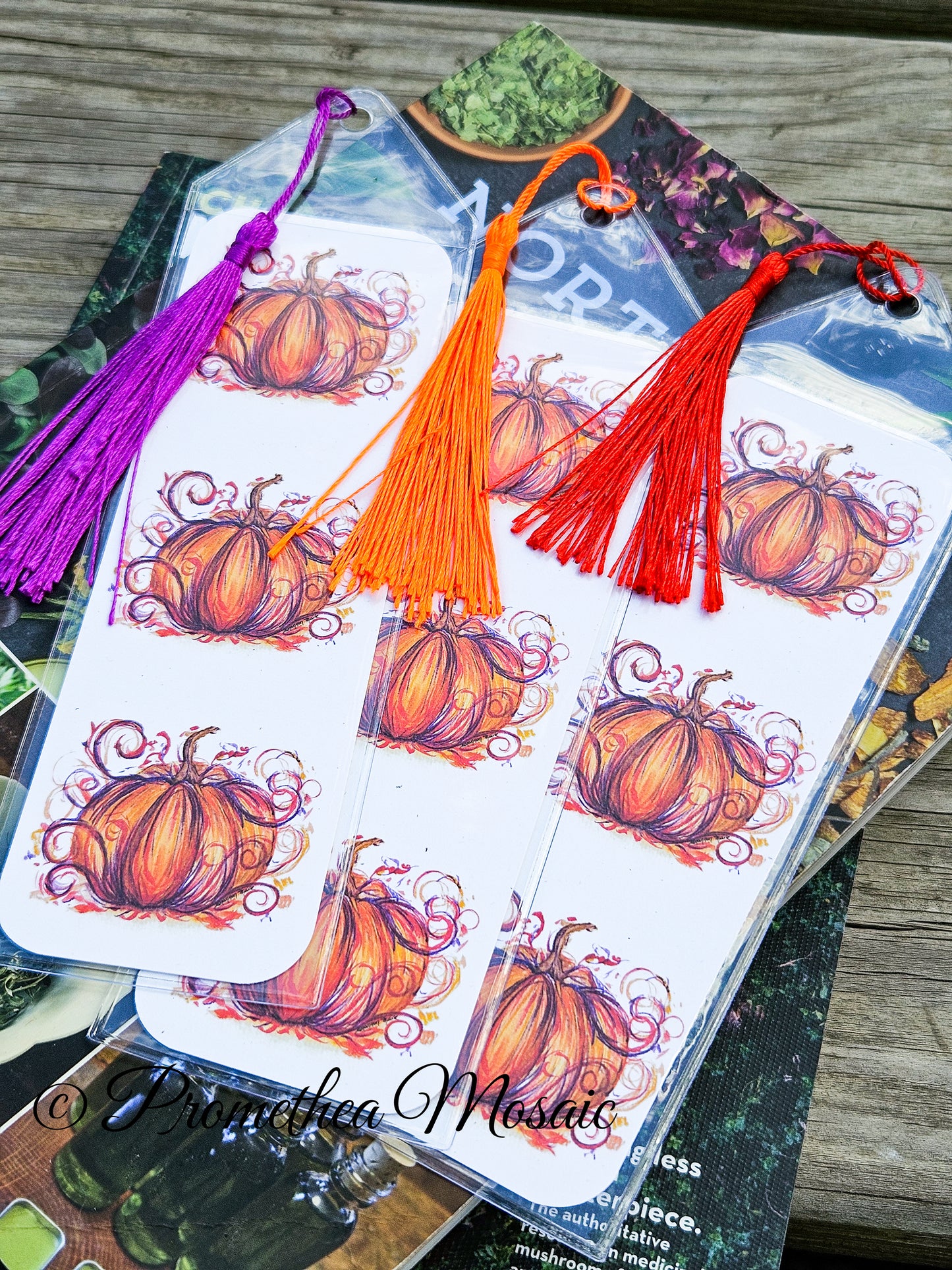 | Fancy Red Pumpkin Bookmark