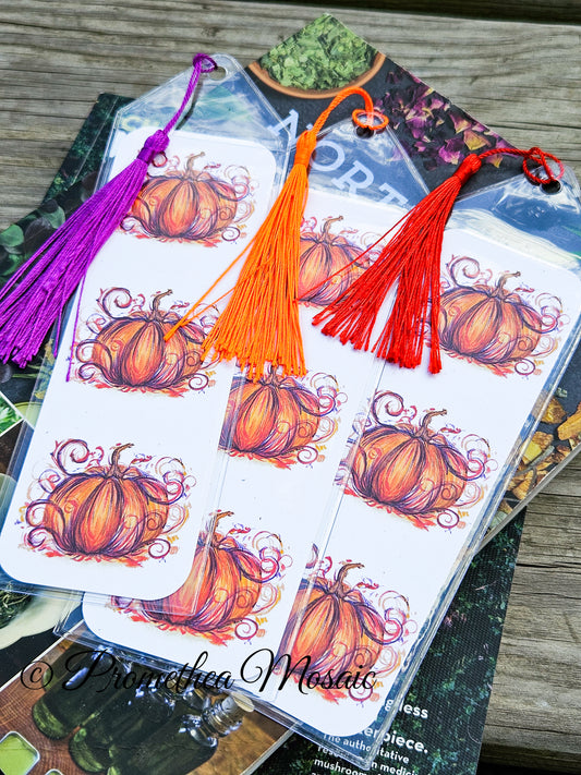 | Fancy Red Pumpkin Bookmark