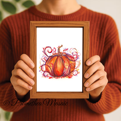 | Fancy Red Pumpkin Art Print