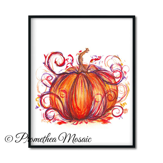 | Fancy Red Pumpkin Art Print
