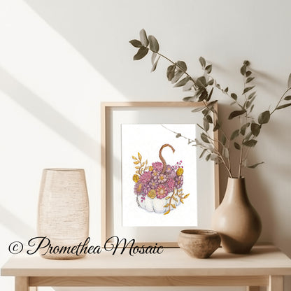 Saved For Such A Time | Pastel Pumpkin Bouquet Art Print