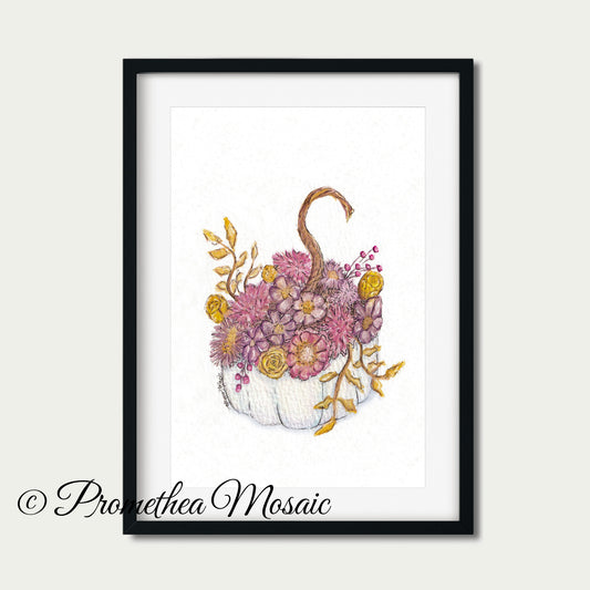 Saved For Such A Time | Pastel Pumpkin Bouquet Art Print
