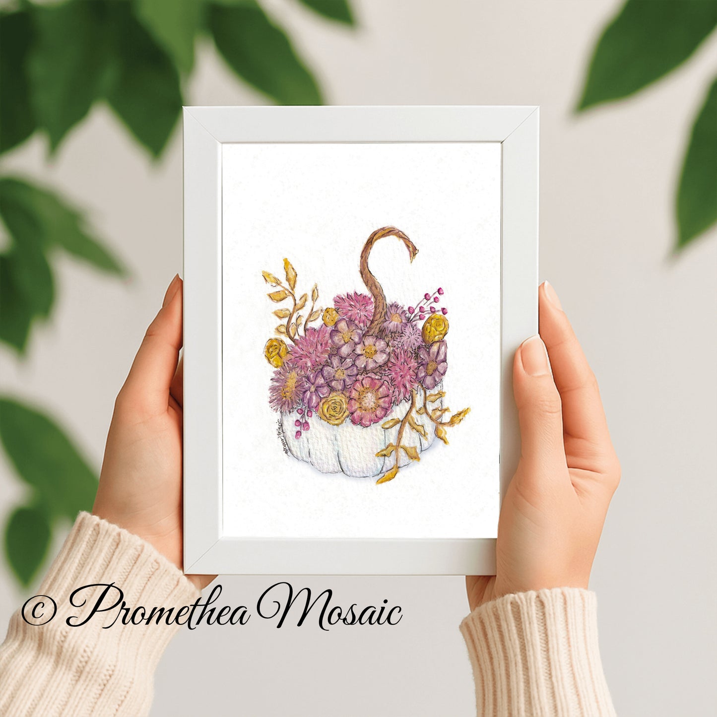 Saved For Such A Time | Pastel Pumpkin Bouquet Art Print