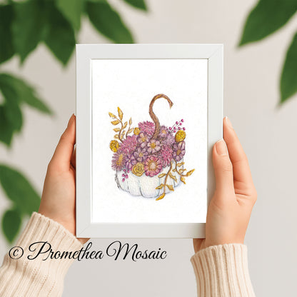 Saved For Such A Time | Pastel Pumpkin Bouquet Art Print