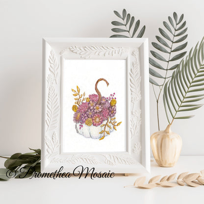 Saved For Such A Time | Pastel Pumpkin Bouquet Art Print