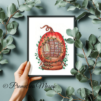 The Author's Storehouse | Pumpkin Library Art Print