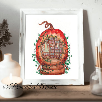 The Author's Storehouse | Pumpkin Library Art Print
