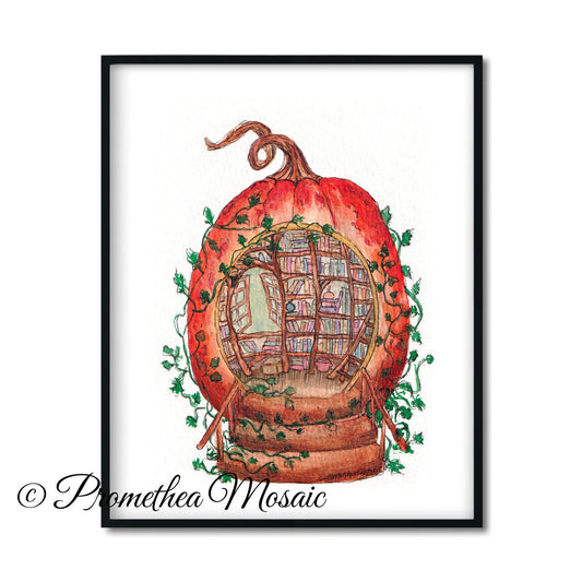 The Author's Storehouse | Pumpkin Library Art Print