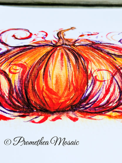 | Fancy Red Pumpkin Art Print