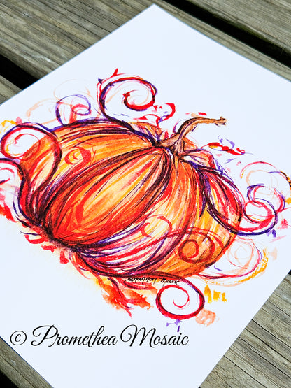 | Fancy Red Pumpkin Art Print