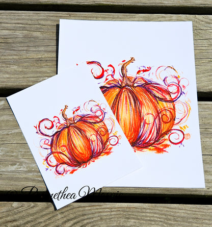 | Fancy Red Pumpkin Art Print
