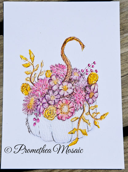Saved For Such A Time | Pastel Pumpkin Bouquet Art Print