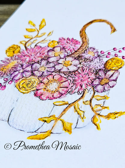 Saved For Such A Time | Pastel Pumpkin Bouquet Art Print