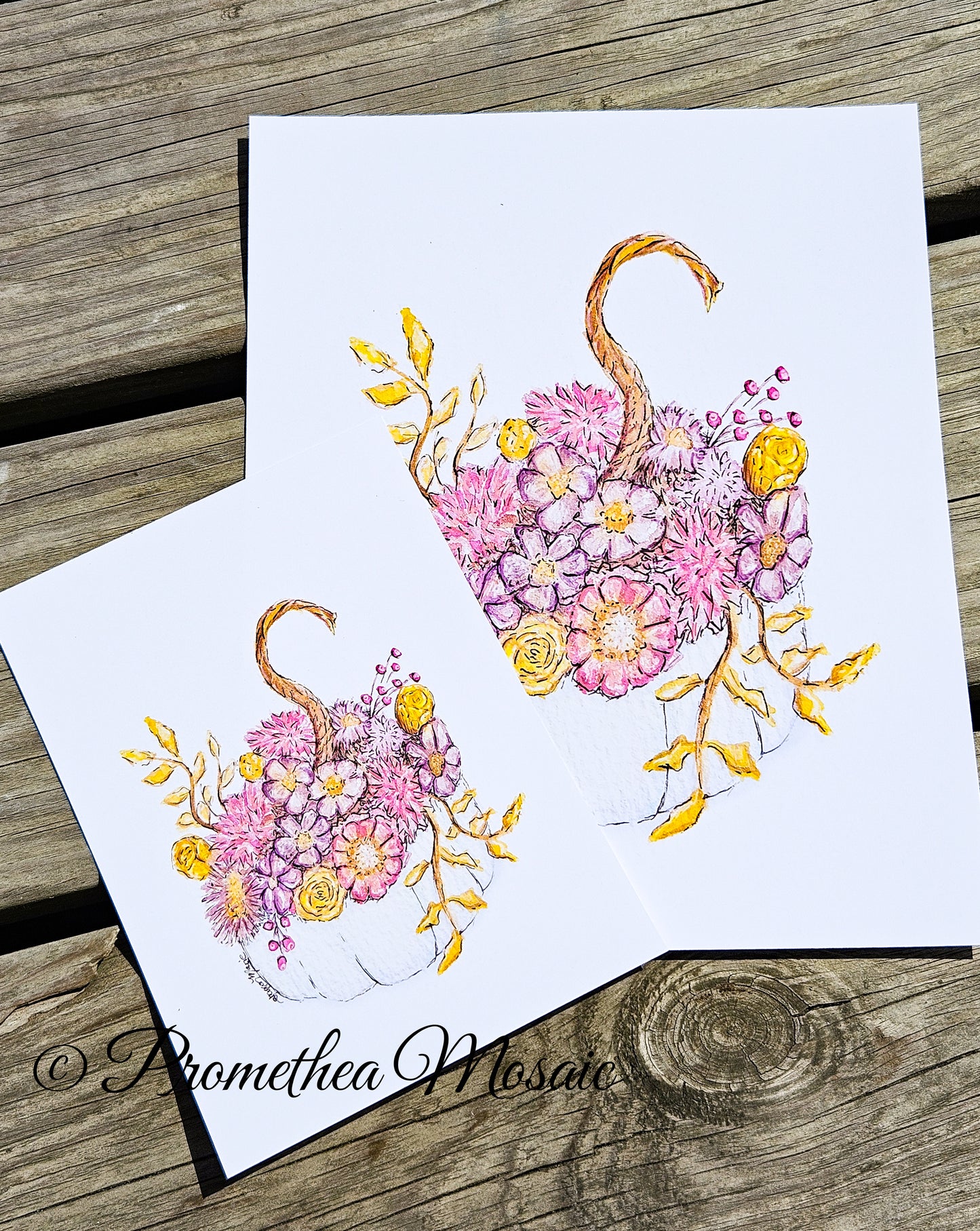 Saved For Such A Time | Pastel Pumpkin Bouquet Art Print
