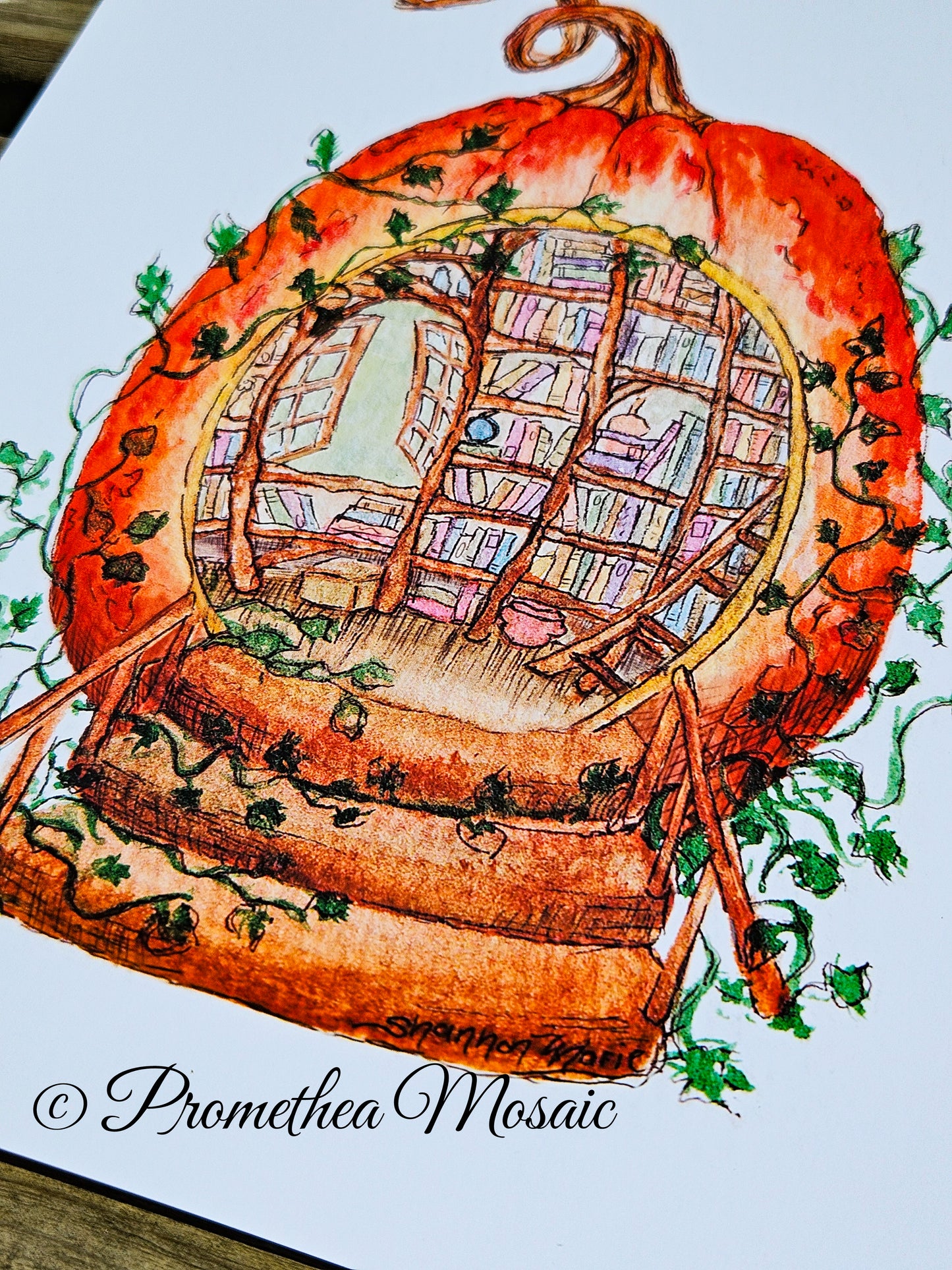 The Author's Storehouse | Pumpkin Library Art Print
