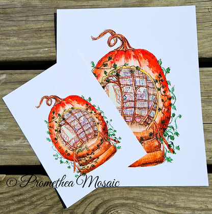 The Author's Storehouse | Pumpkin Library Art Print