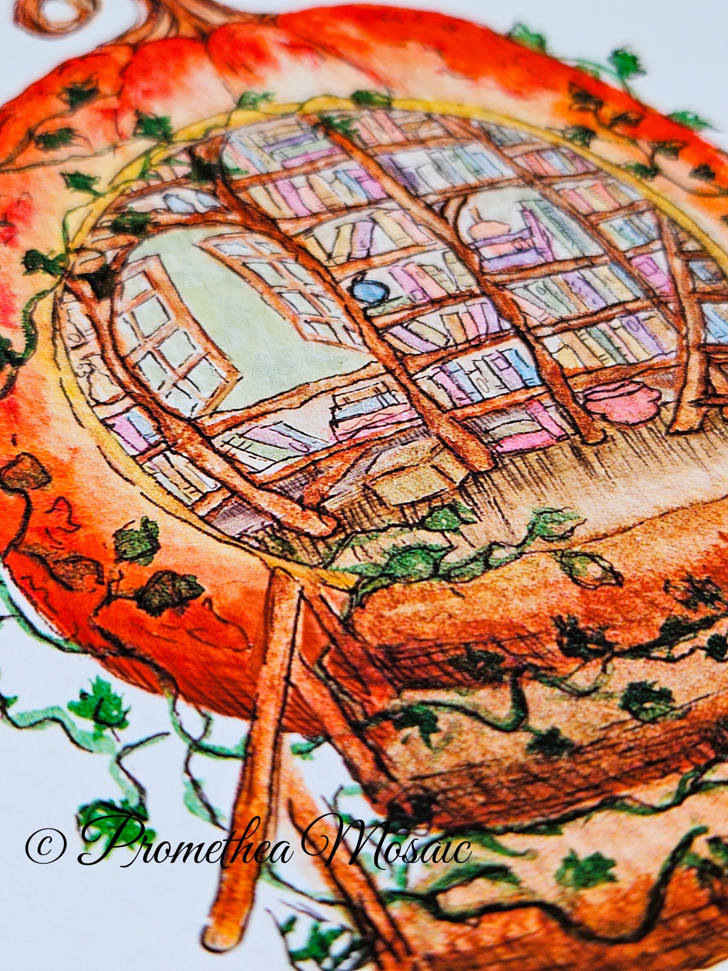 The Author's Storehouse | Pumpkin Library Art Print