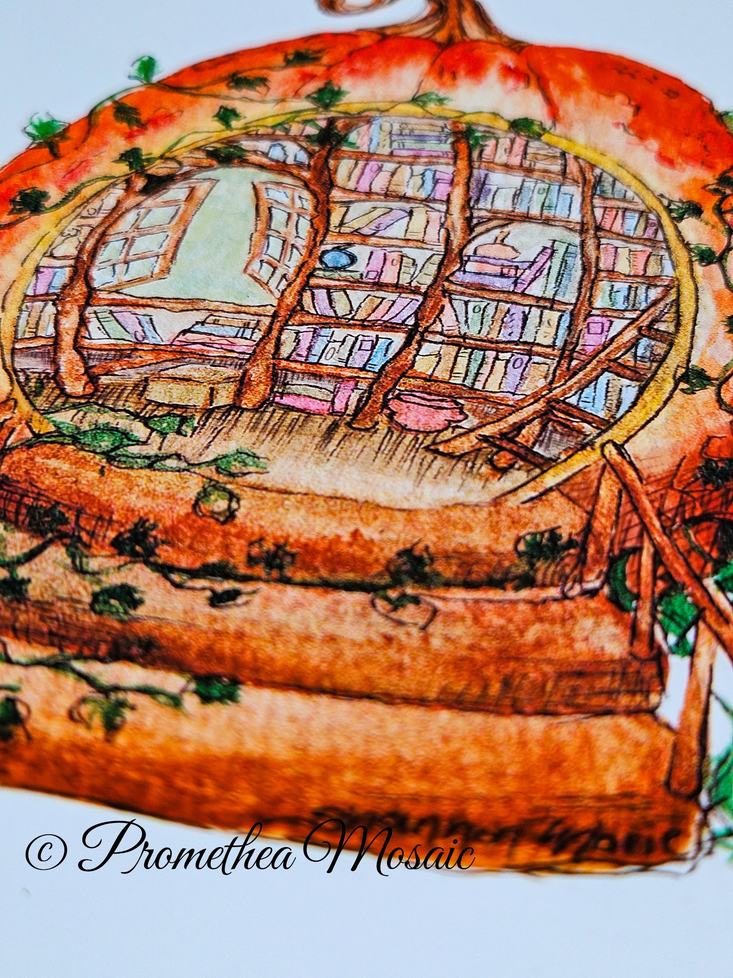 The Author's Storehouse | Pumpkin Library Art Print